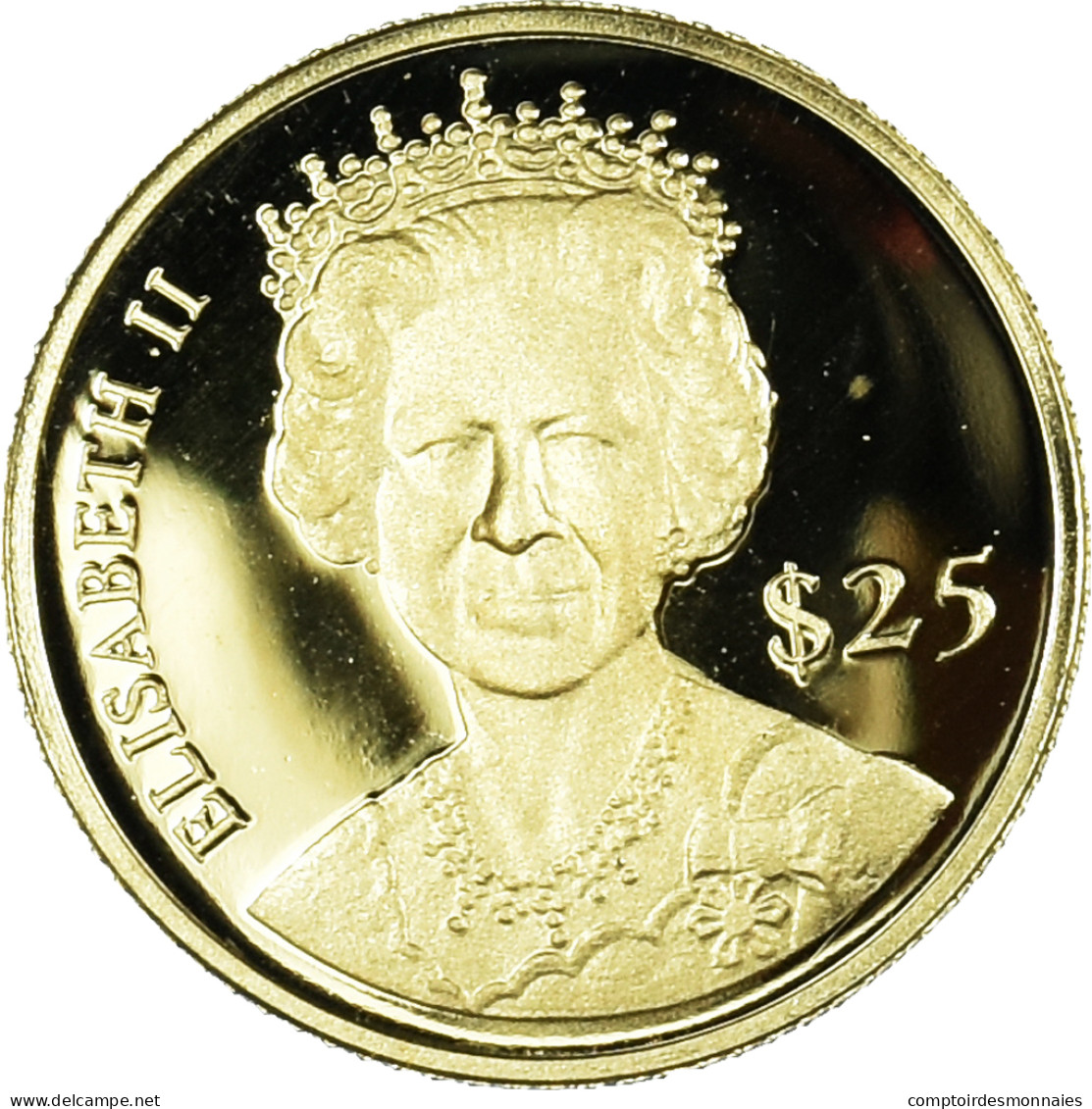 Monnaie, Libéria, Queen Elizabeth II, 25 Dollars, 2000, American Mint, FDC, Or - Liberia