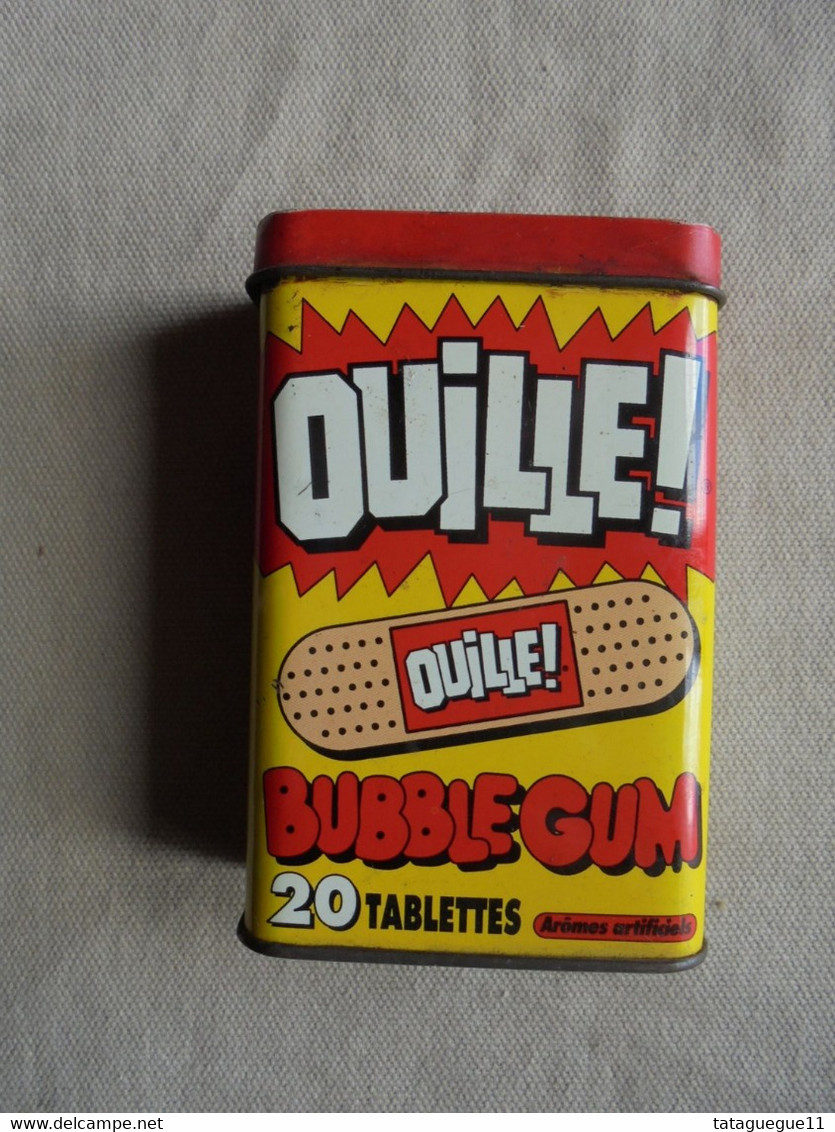 Ancien - Boite Publicitaire En Métal Ouille! Bubble Gum 20 Tablettes - Boîtes