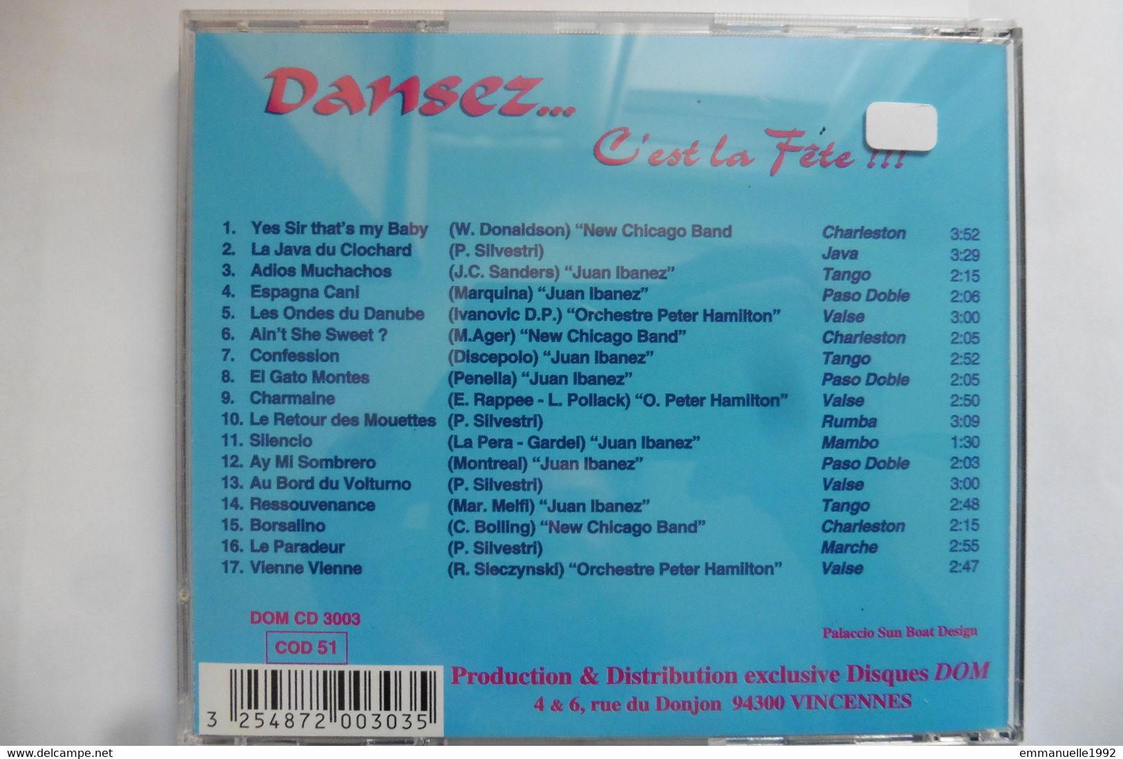 CD Dansez... C'est La Fête Vol 3 Tango Rumba Java Valse Paso Doble Charleston - Compilations