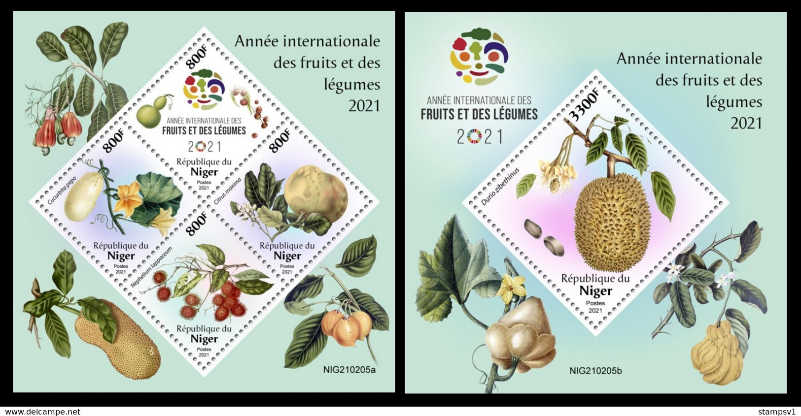 Niger 2021 Year Of Fruits And Vegetables. (205) OFFICIAL ISSUE - Legumbres