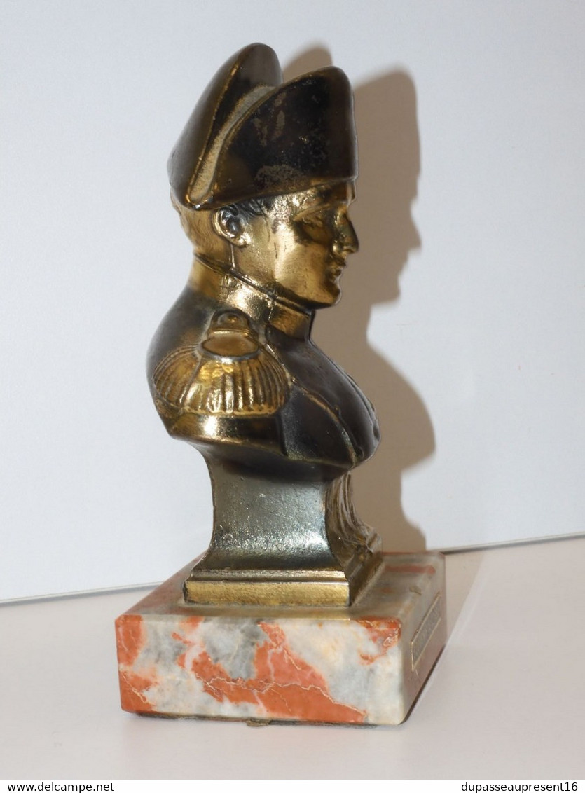 *ANCIENNE STATUETTE BUSTE NAPOLEON REGULE SOUVENIR DE CORSE PRESSE PAPIER   E - Otros & Sin Clasificación