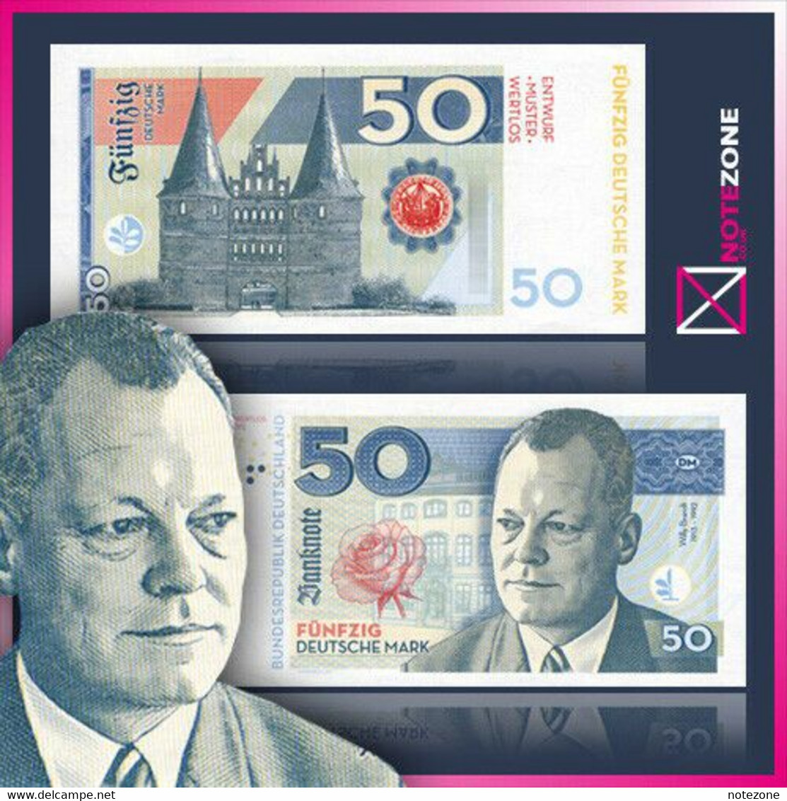 Matej Gabris 50 Mark Germany Willy Brandt Paper - Verzamelingen