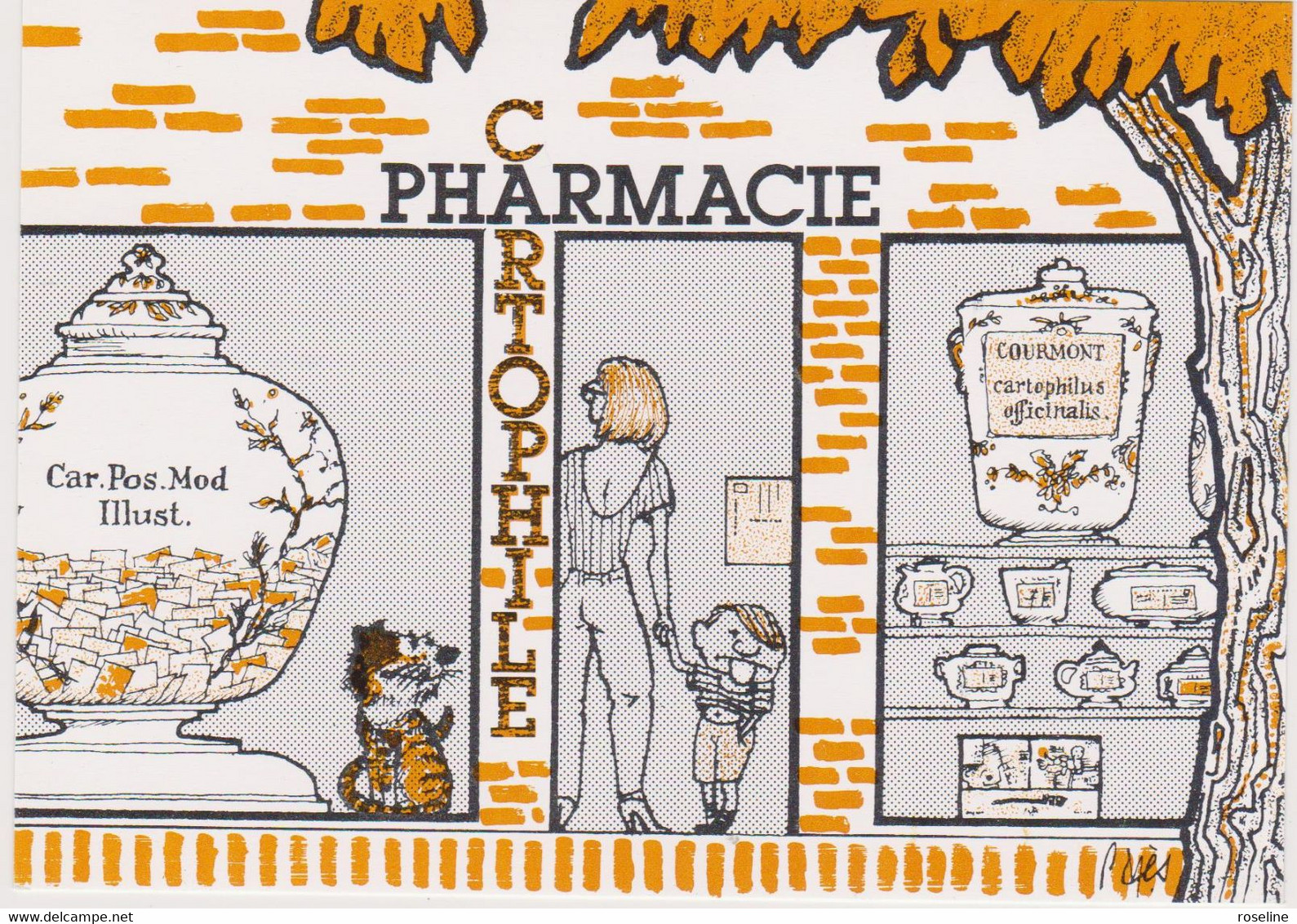 Illustration PAGES Raymond Pharmacie Cartophile  - CPM 10,5x15 TBE 1986 Neuve - Pages