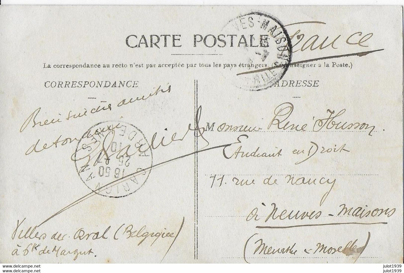 ORVAL ..-- OLDTIMER . Entrée Du Château . 1910 Vers NEUVES-MAISONS ( Mr René HUSSON ) . Voir Verso . - Florenville
