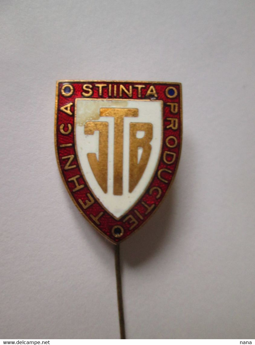 Romanian Badge Bucharest Transport Company 80s,s=23 X 18 Mm - Associations