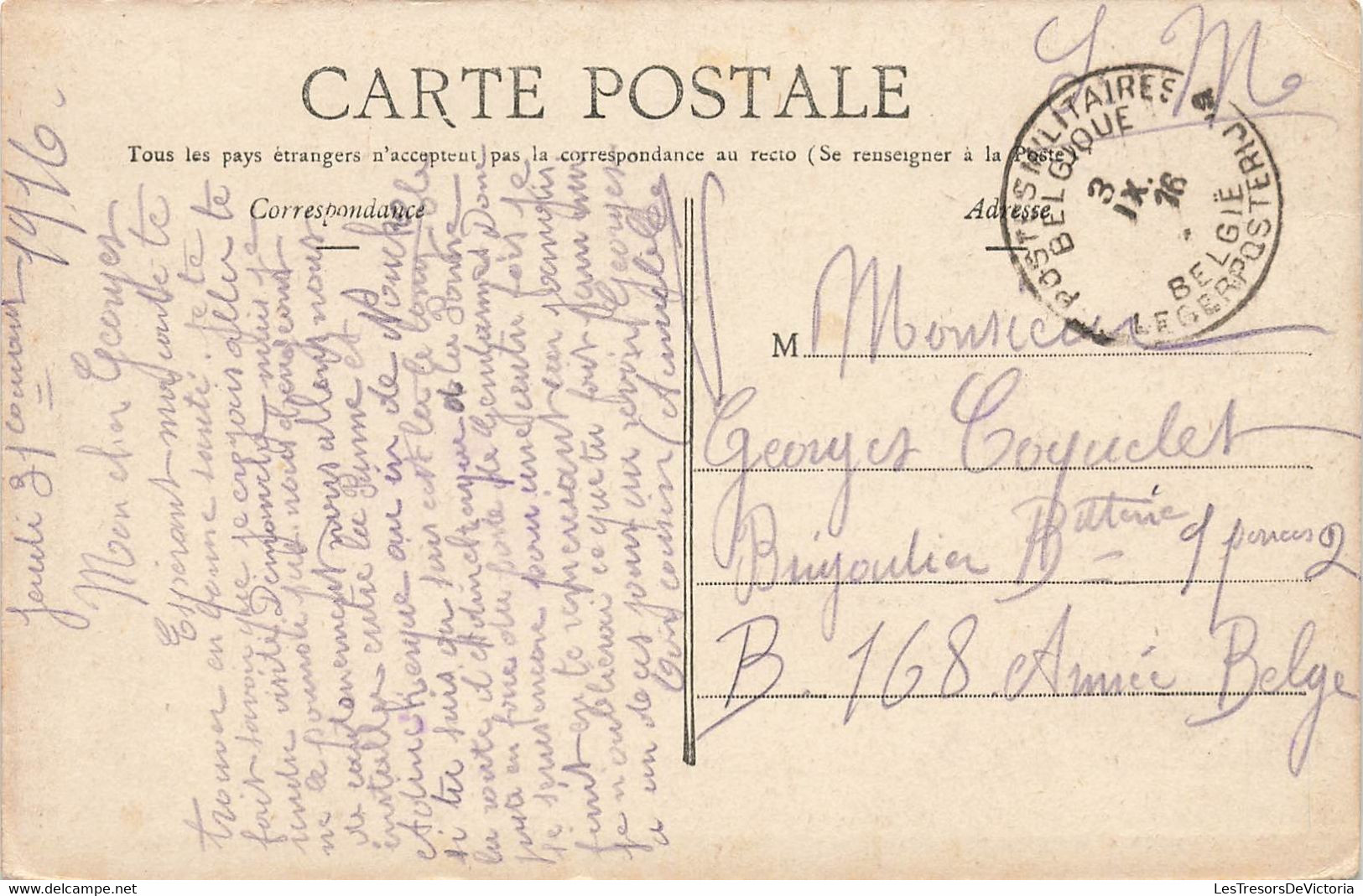 CPA Militaria - Camp De Spahis - Chevaux - Franchise Militaire - Cachet Postes Militaires Belgique - Maniobras