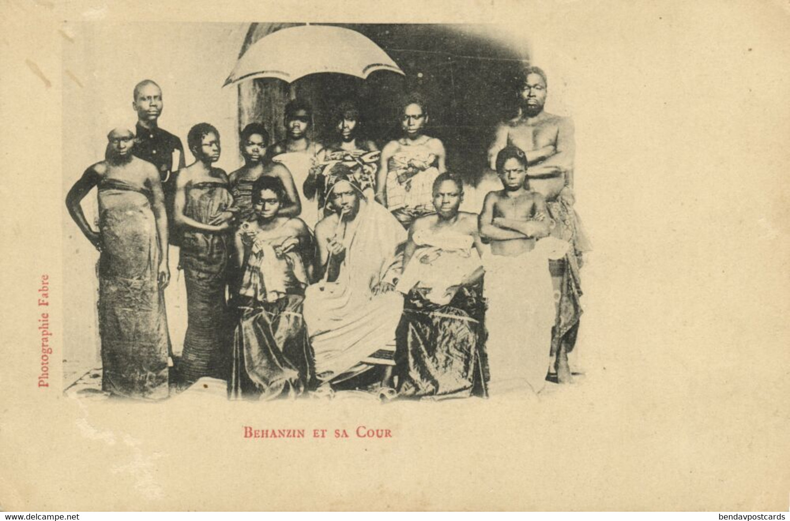 Dahomey Benin, King Béhanzin And His Court (1900s) Postcard - Dahomey