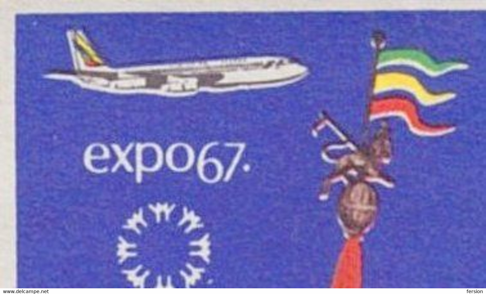 Boeing 720 Airplane AIRLINER  ETHIOPIA ETHIOPIAN  Airlines - EXPO 1967 Montreal Canada - Cinderella Vignette Label - MNH - 1967 – Montreal (Kanada)