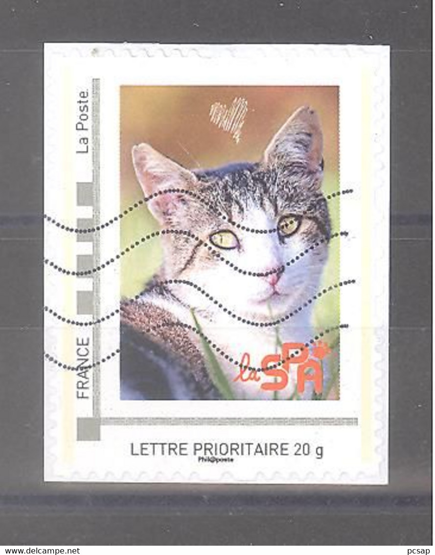 France Collector Oblitéré (Chat) (lignes Ondulées) - Collectors