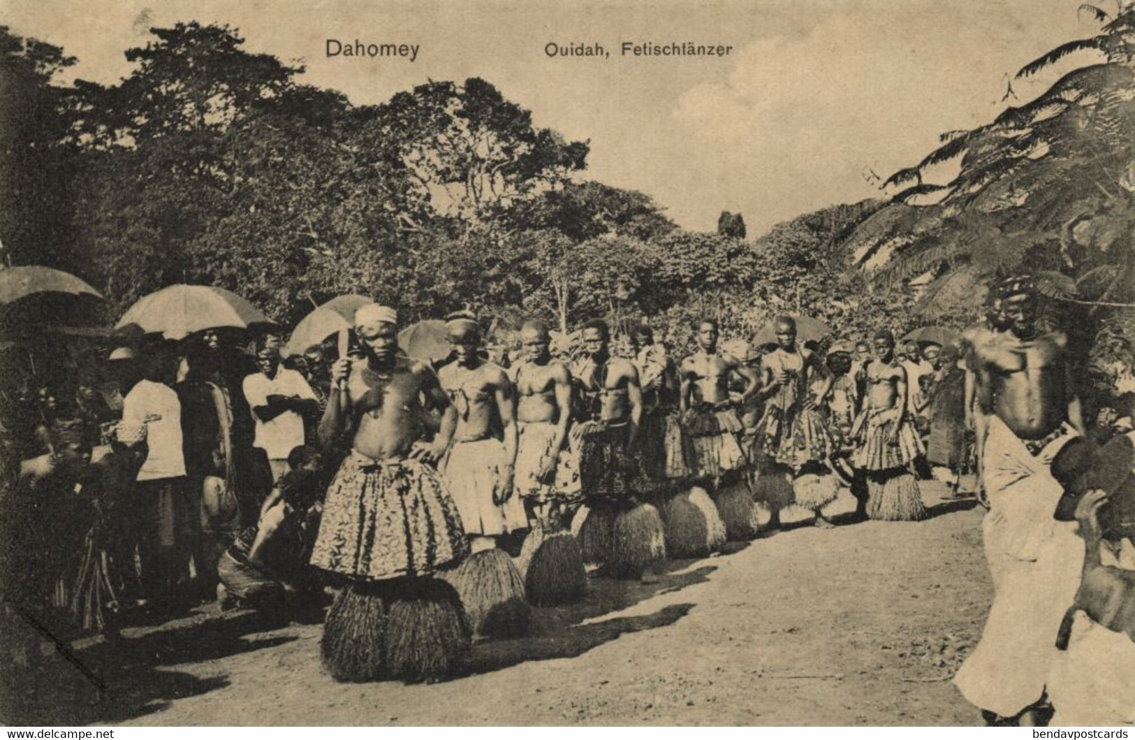 Dahomey Benin, OUIDAH, Native Fetish Dancers (1910s) Postcard - Dahomey