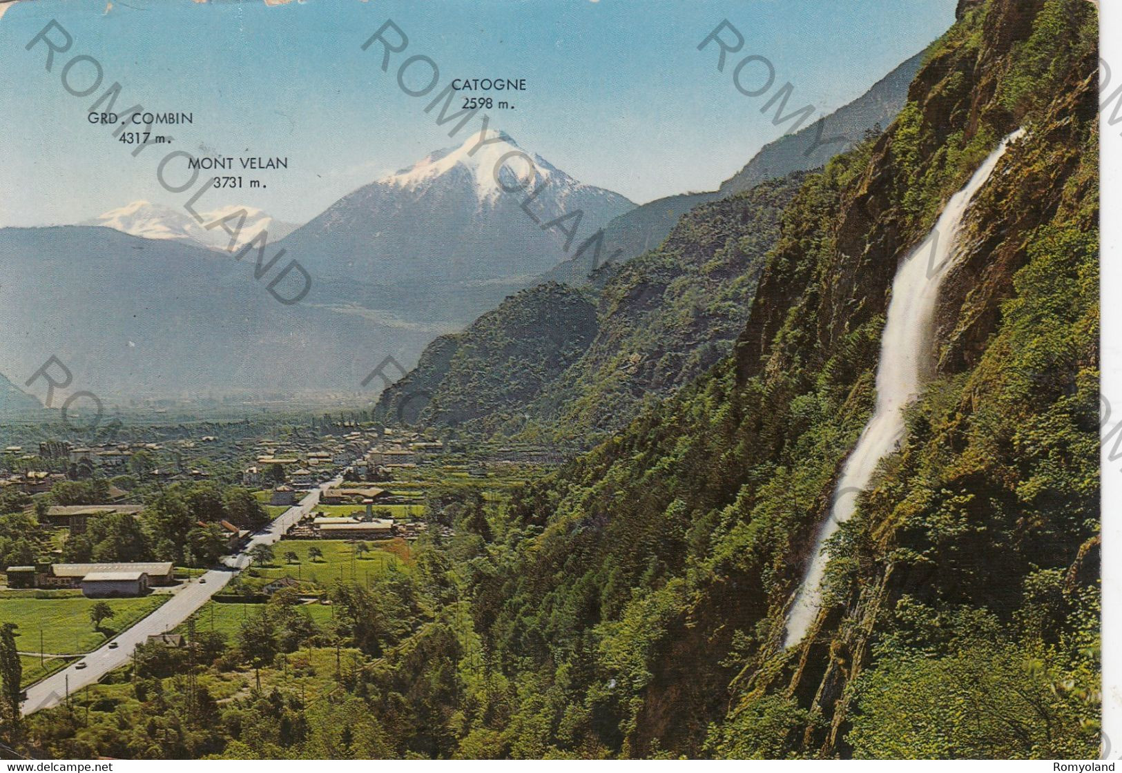 CARTOLINA  VERNAYAZ,VALAIS,SVIZZERA,LA CELEBRE CHUTE DE LA PISSEVACHE,VIAGGIATA 1981 - Vernayaz