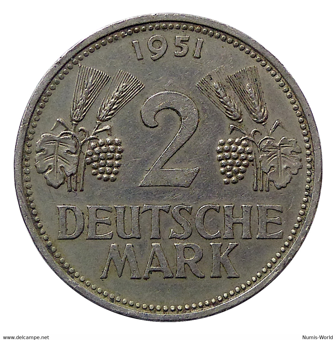 ALLEMAGNE 2 Deutsche Mark 1951 D - 2 Mark