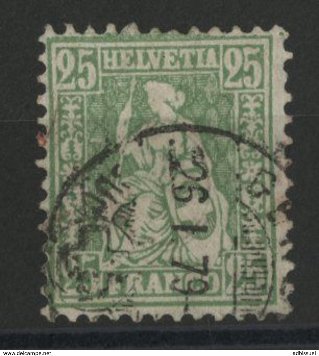 HELVETIA Assise 1881 N° 54 (Zu 49) Cote 80 €, Oblitération "GENEVE 26/1/1879", Voir Description - Usati