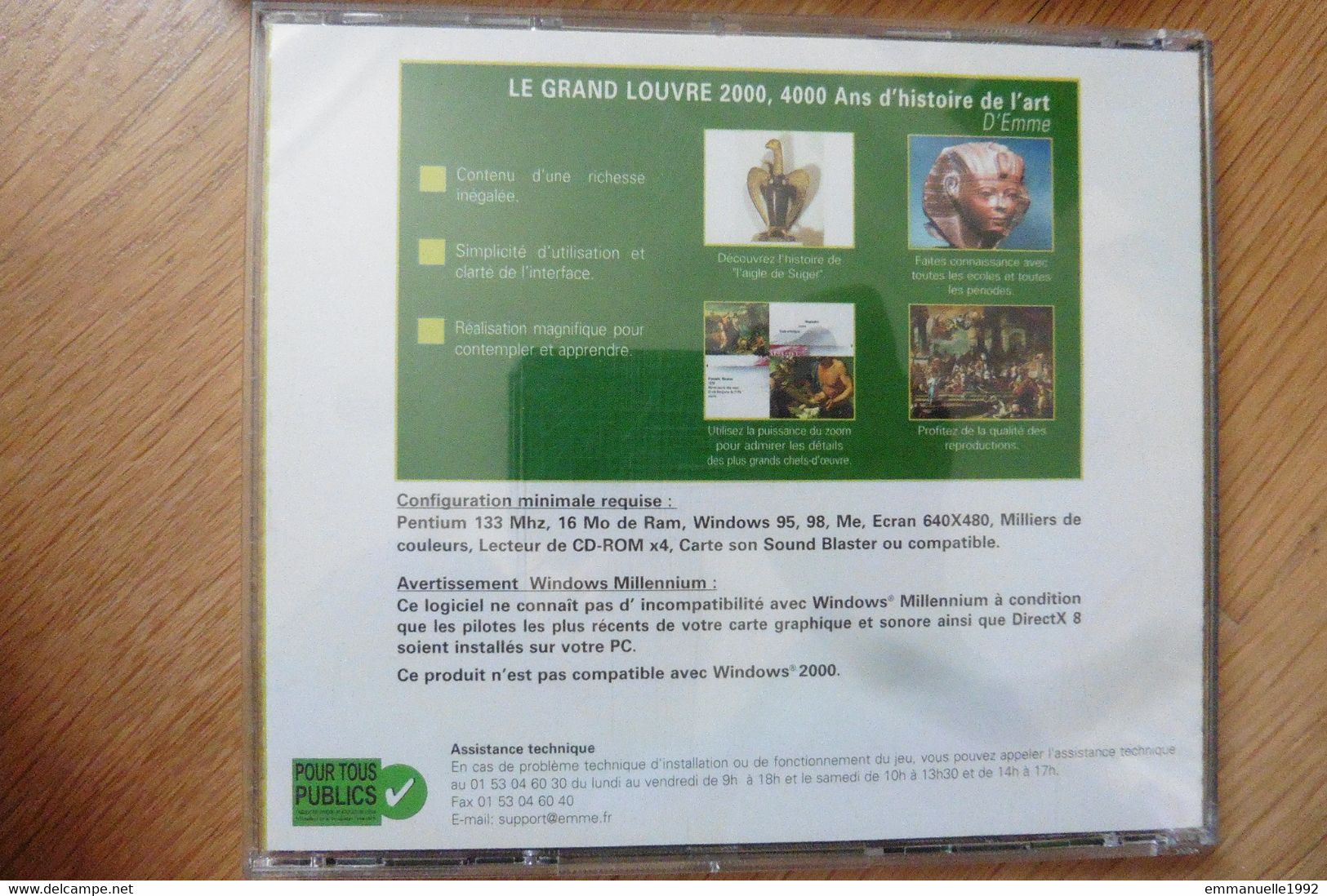 Lot 2 CD Rom PC Le Grand Louvre 2000 Le Musée Et Ses Chefs D'oeuvre Histoire Art - Otros Accesorios