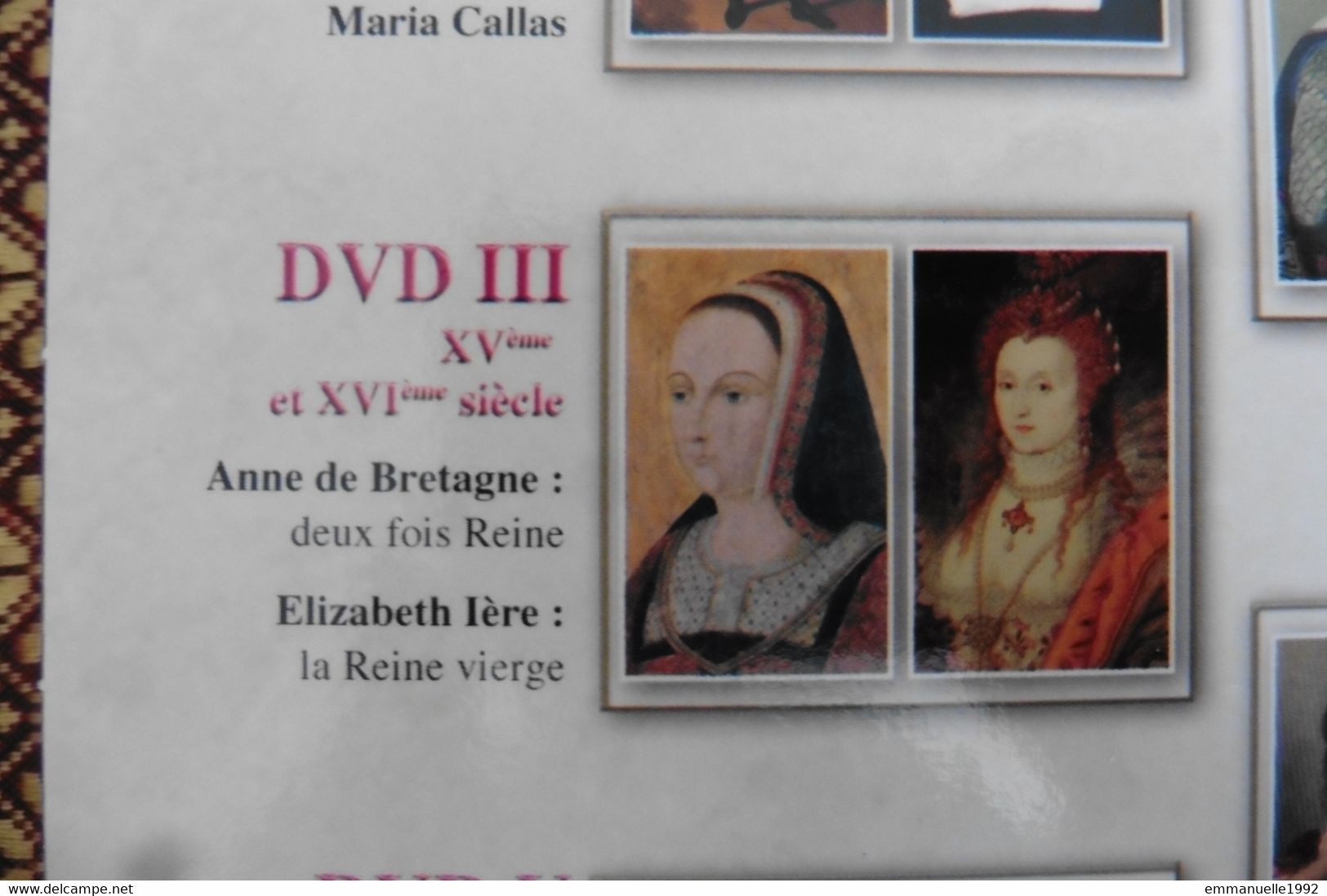 DVD Secrets D'Histoire Stéphane Bern - Anne De Bretagne - Reine Elizabeth Ière D'Angleterre - Sans Boitier - Documentaires