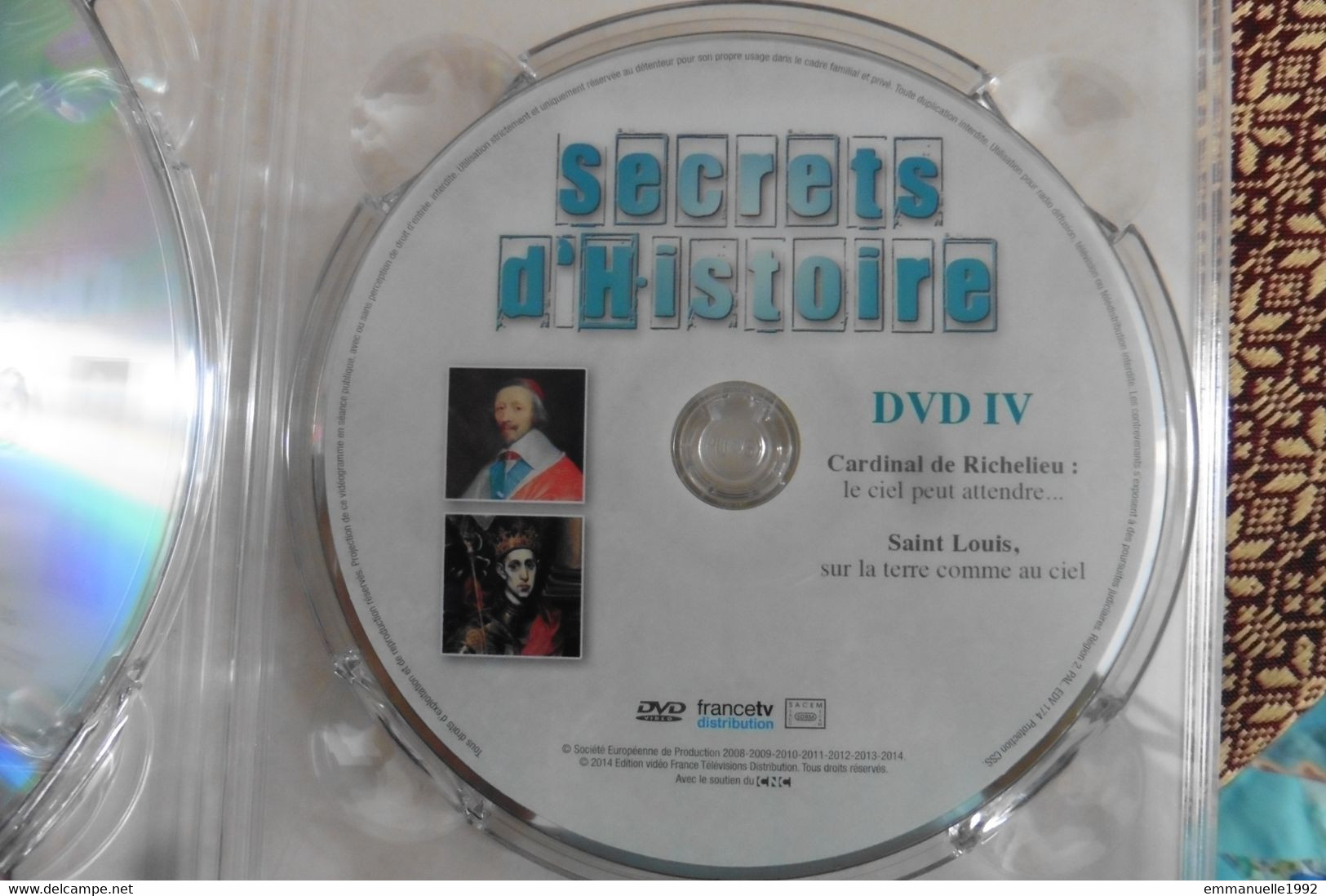 DVD Secrets D'Histoire Stéphane Bern - Cardinal De Richelieu - Saint Louis Roi - Sans Boitier - Dokumentarfilme