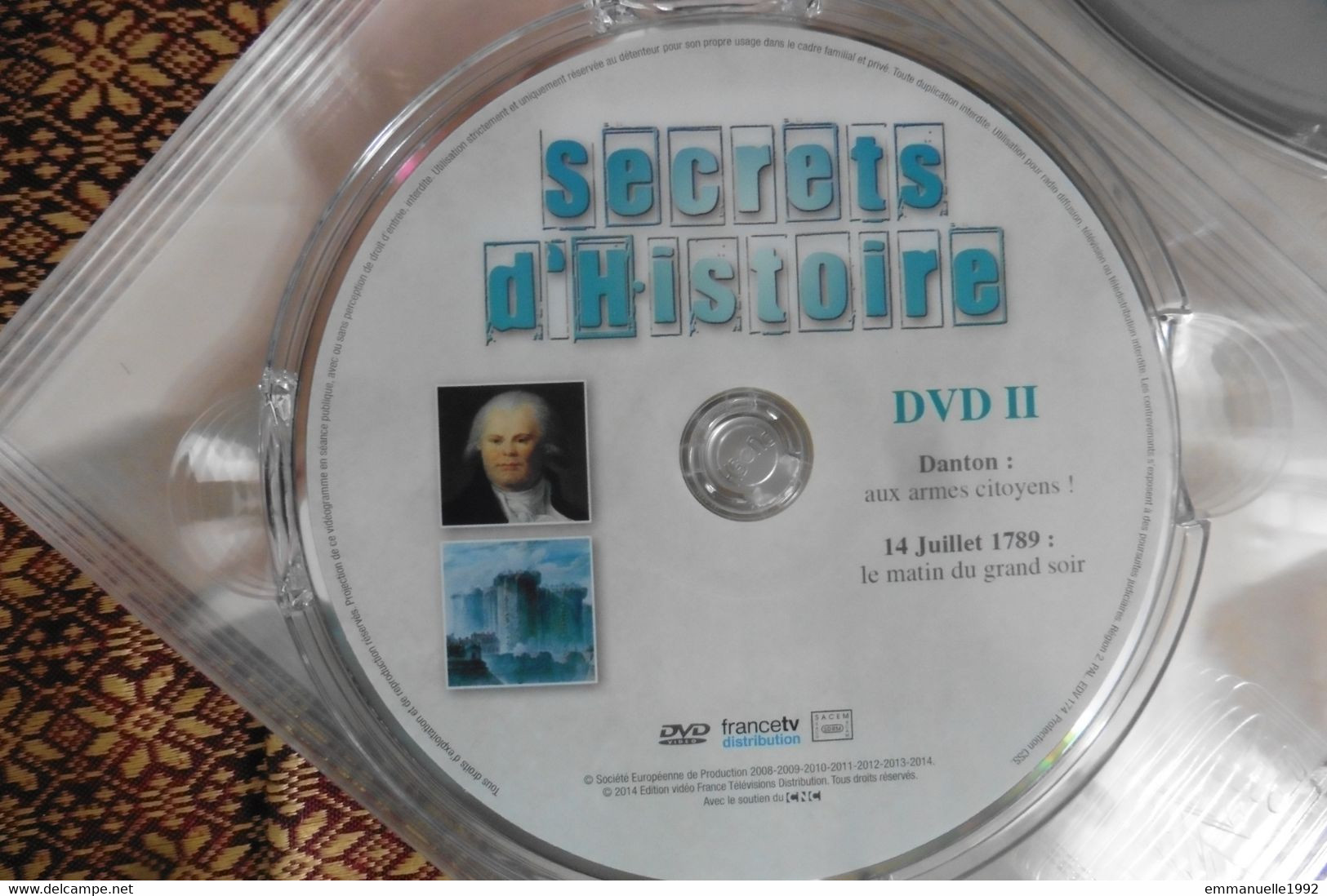 DVD Secrets D'Histoire Stéphane Bern - Danton 14 Juillet 1789 Révolution France - Sans Boitier - Documentaire