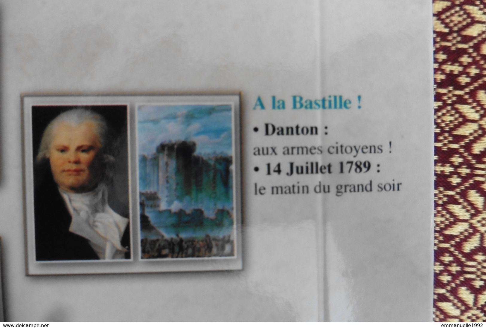 DVD Secrets D'Histoire Stéphane Bern - Danton 14 Juillet 1789 Révolution France - Sans Boitier - Documentari