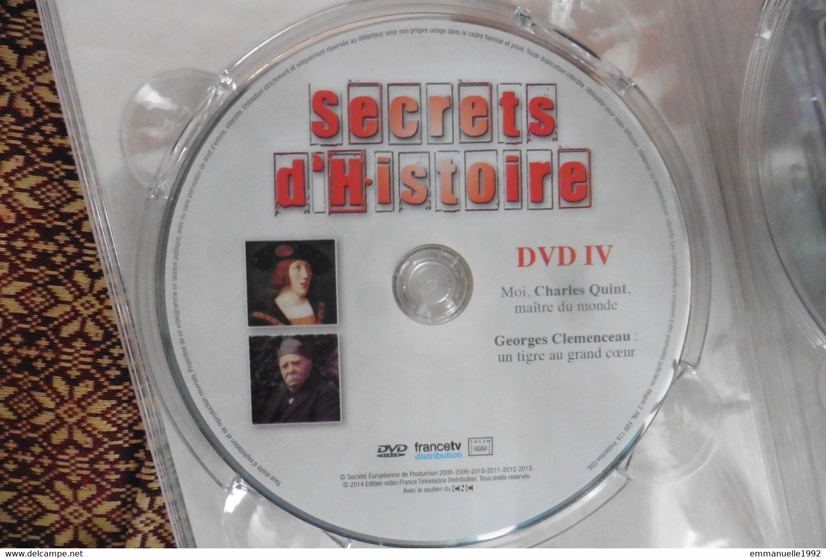 DVD Secrets D'Histoire Stéphane Bern - Charles Quint - Georges Clémenceau Le Tigre - Sans Boitier - Documentary