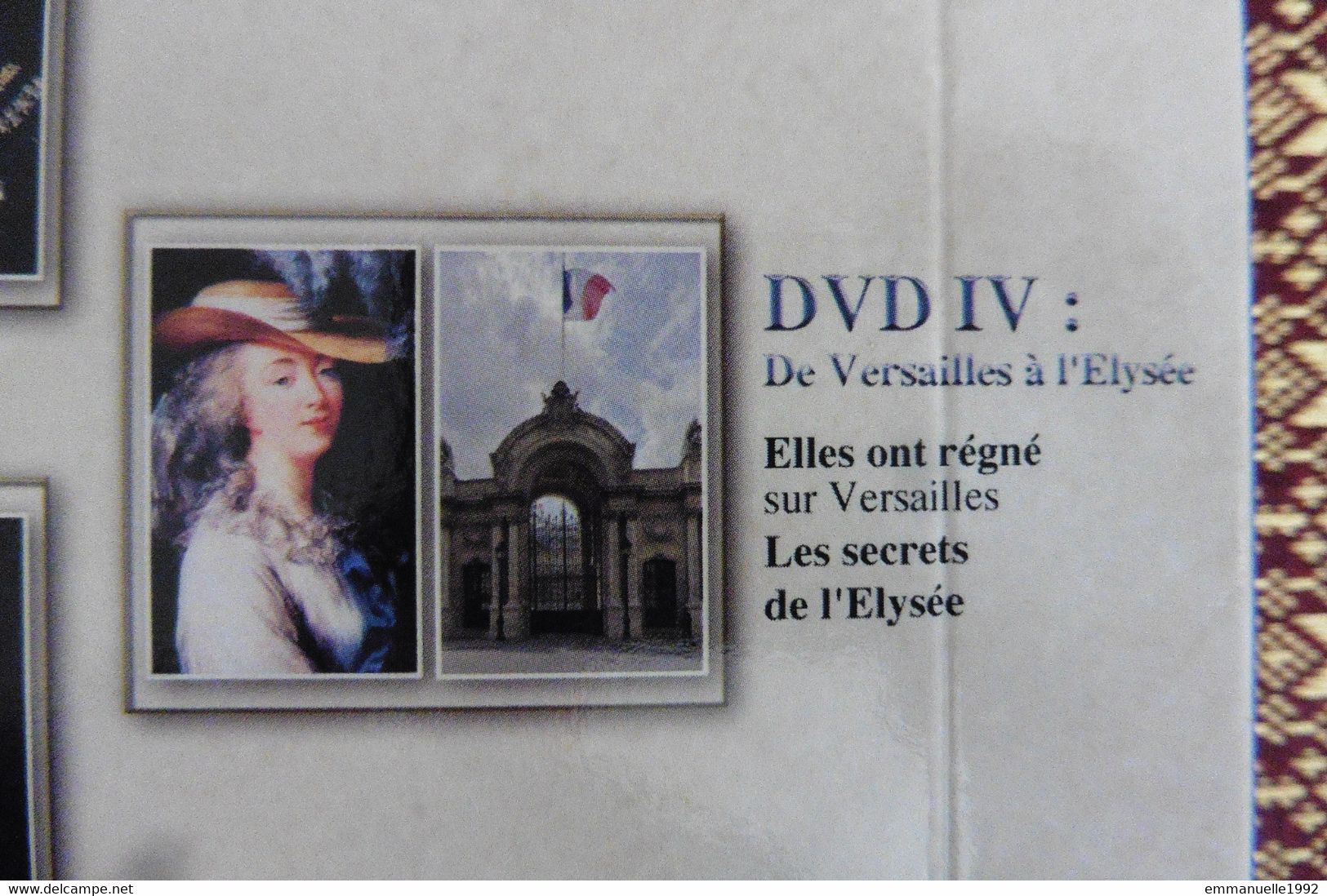 DVD Secrets D'Histoire Stéphane Bern - De Versailles à L'Elysée - Elles Ont Régné - Secrets De L'Elysée - Sans Boitier - Documentaires