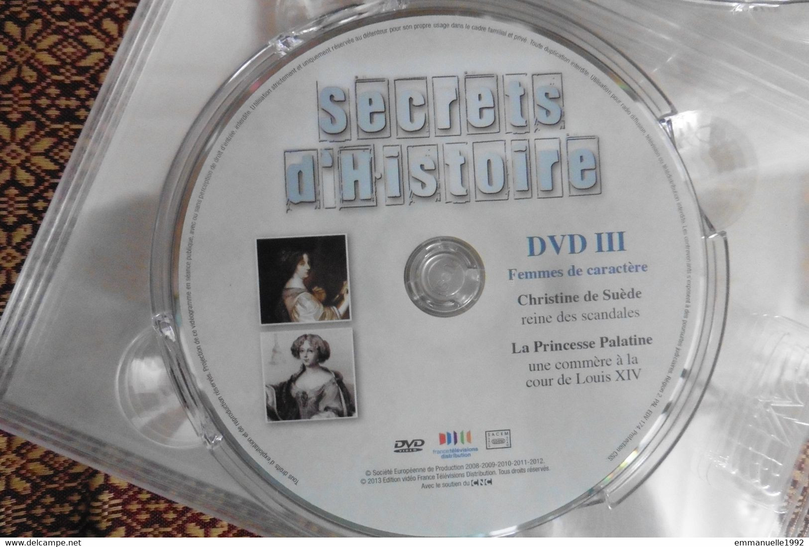 DVD Secrets D'Histoire Stéphane Bern - Christine De Suède - Princesse Palatine - Sans Boitier - Dokumentarfilme