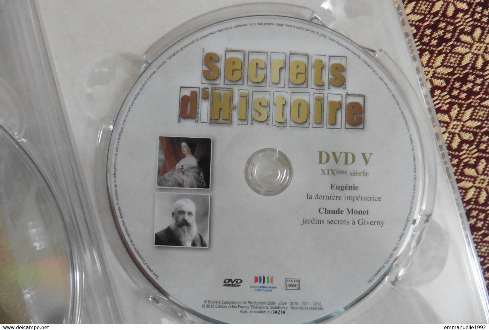 DVD Secrets D'Histoire Stéphane Bern - Impératrice Eugénie - Claude Monet Et Giverny - Sans Boitier - Documentary