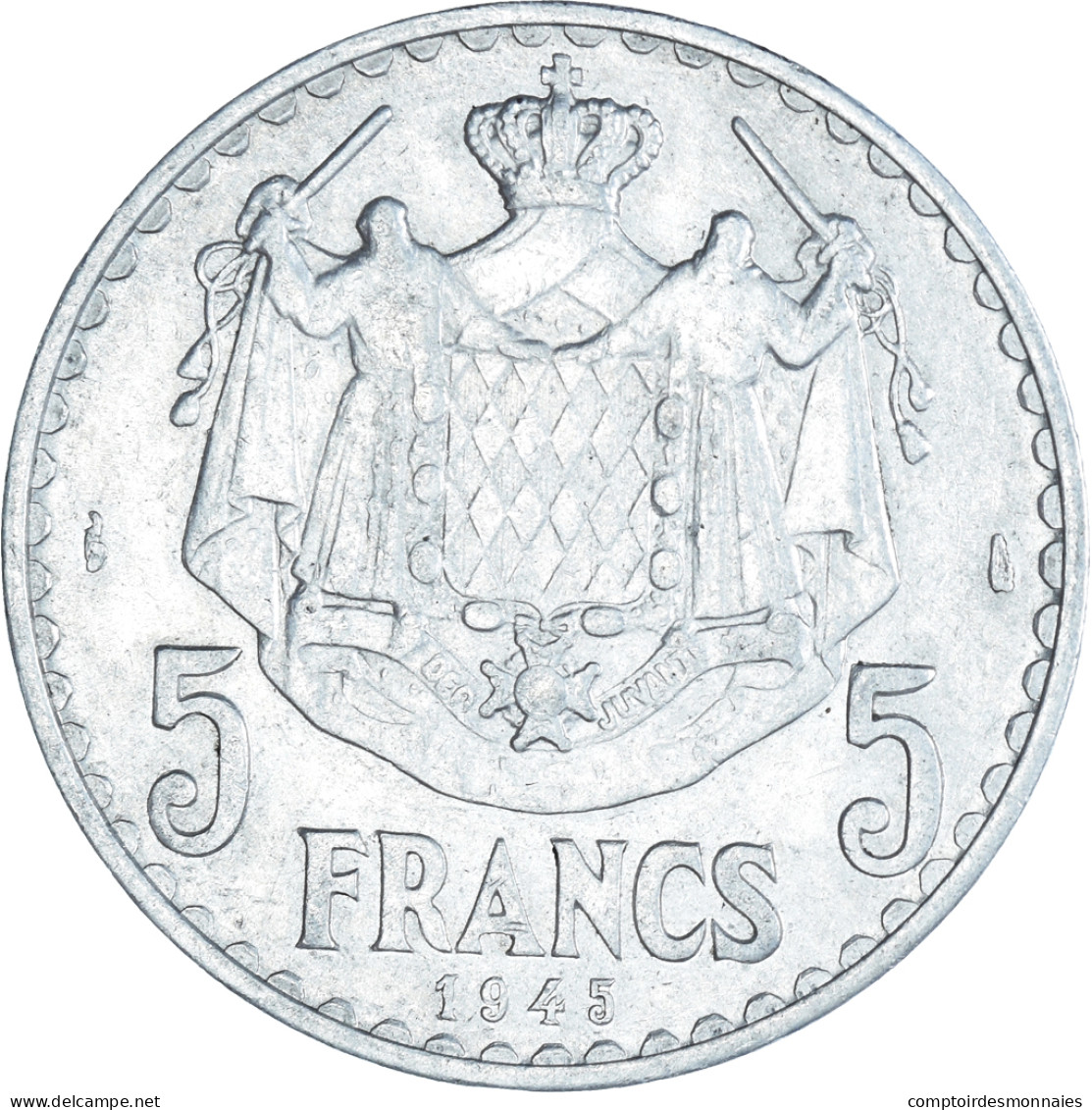 Monnaie, Monaco, 5 Francs, 1945 - 1922-1949 Louis II