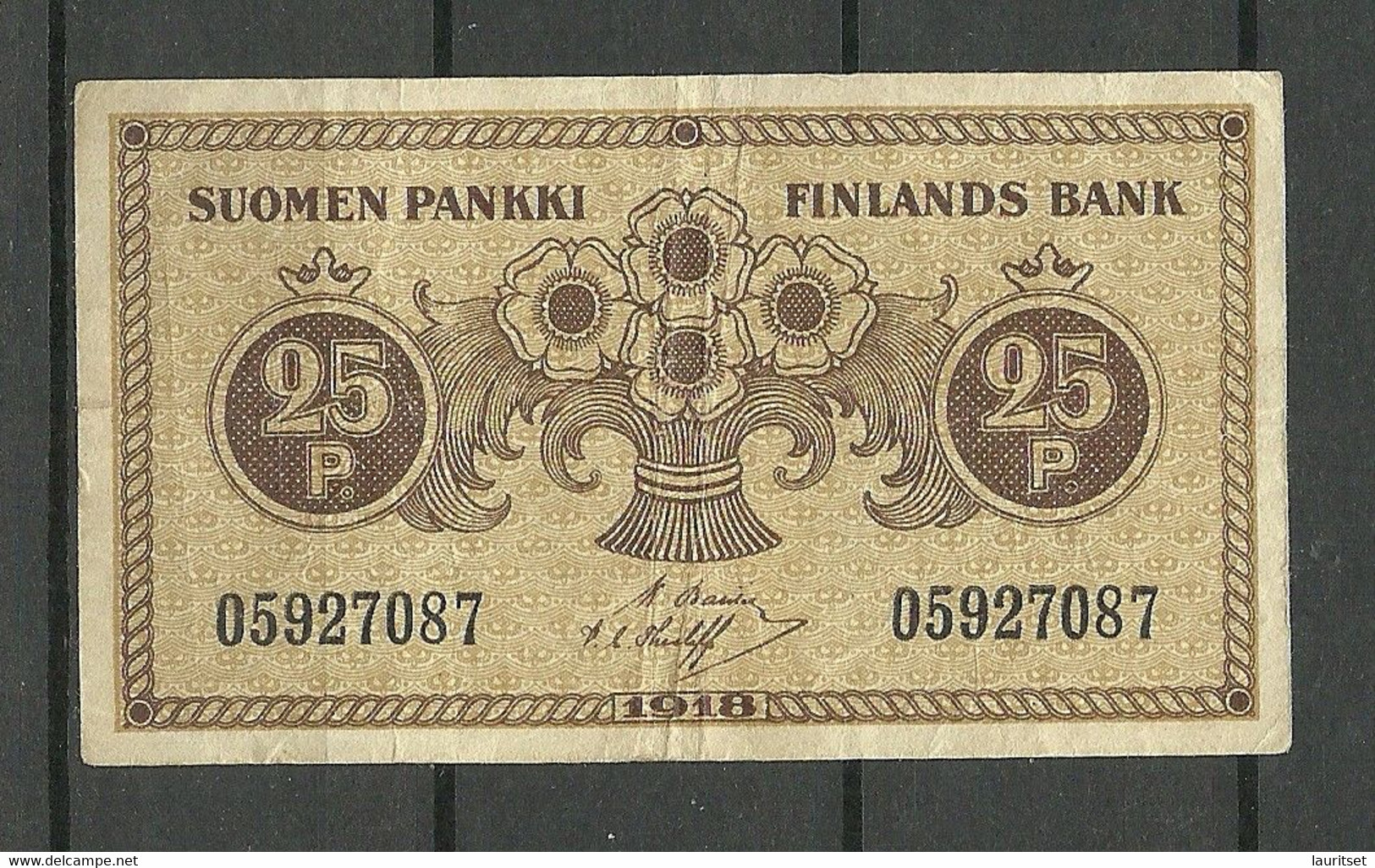 FINLAND FINNLAND 25 Penniä 1918 Bank Note - Finland