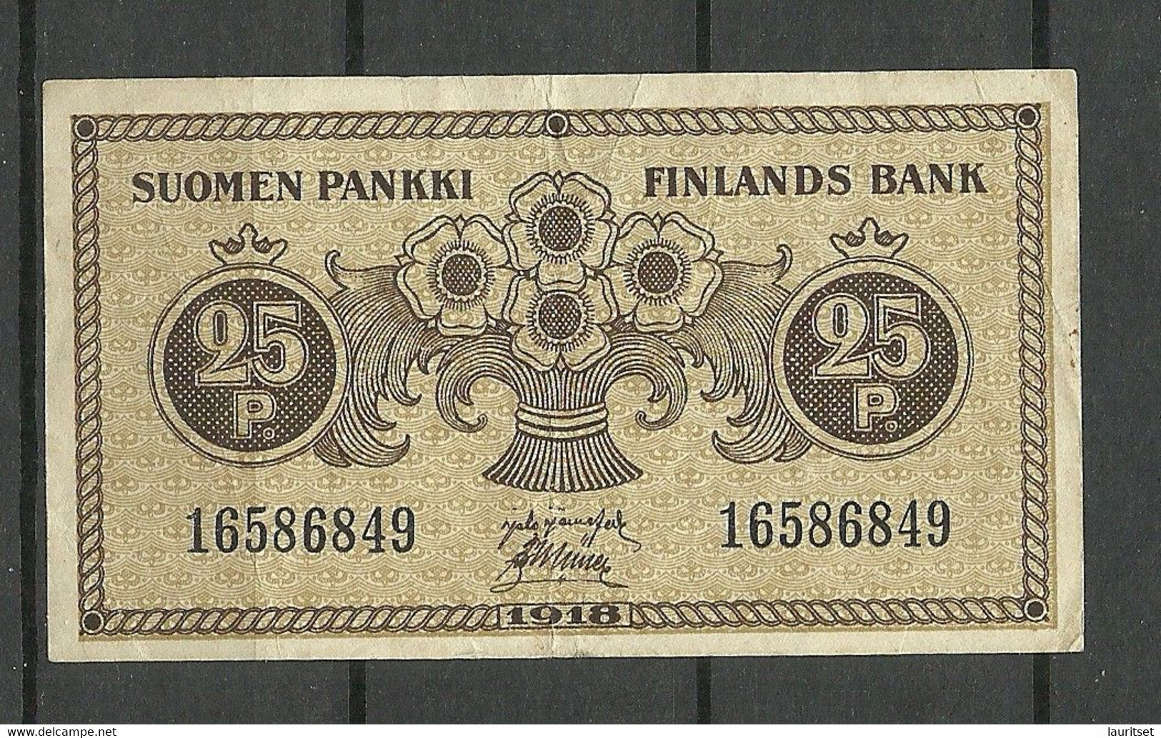 FINLAND FINNLAND 25 Penniä 1918 Bank Note - Finlande