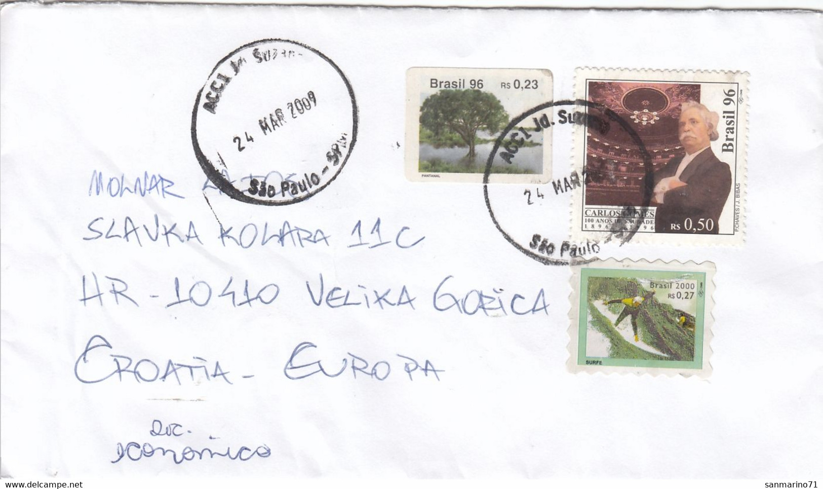 BRAZIL Cover Letter 82,box M - Storia Postale