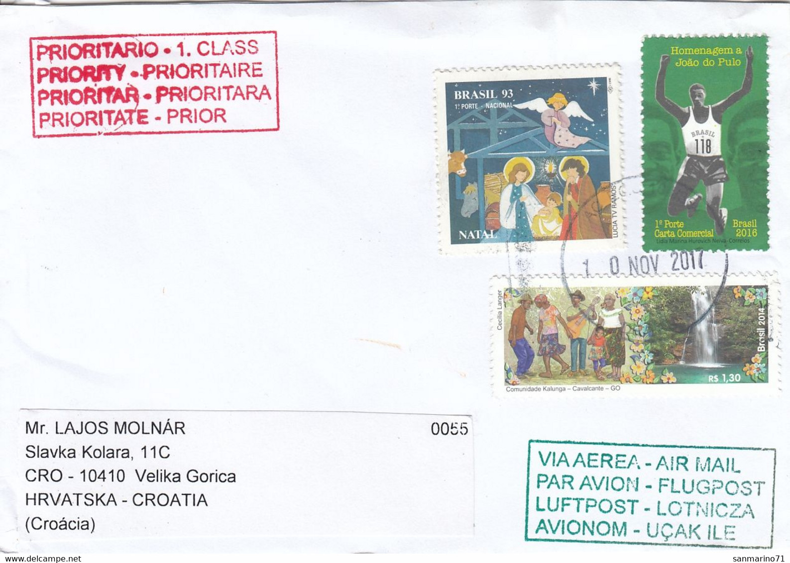 BRAZIL Cover Letter 92,box M - Cartas & Documentos