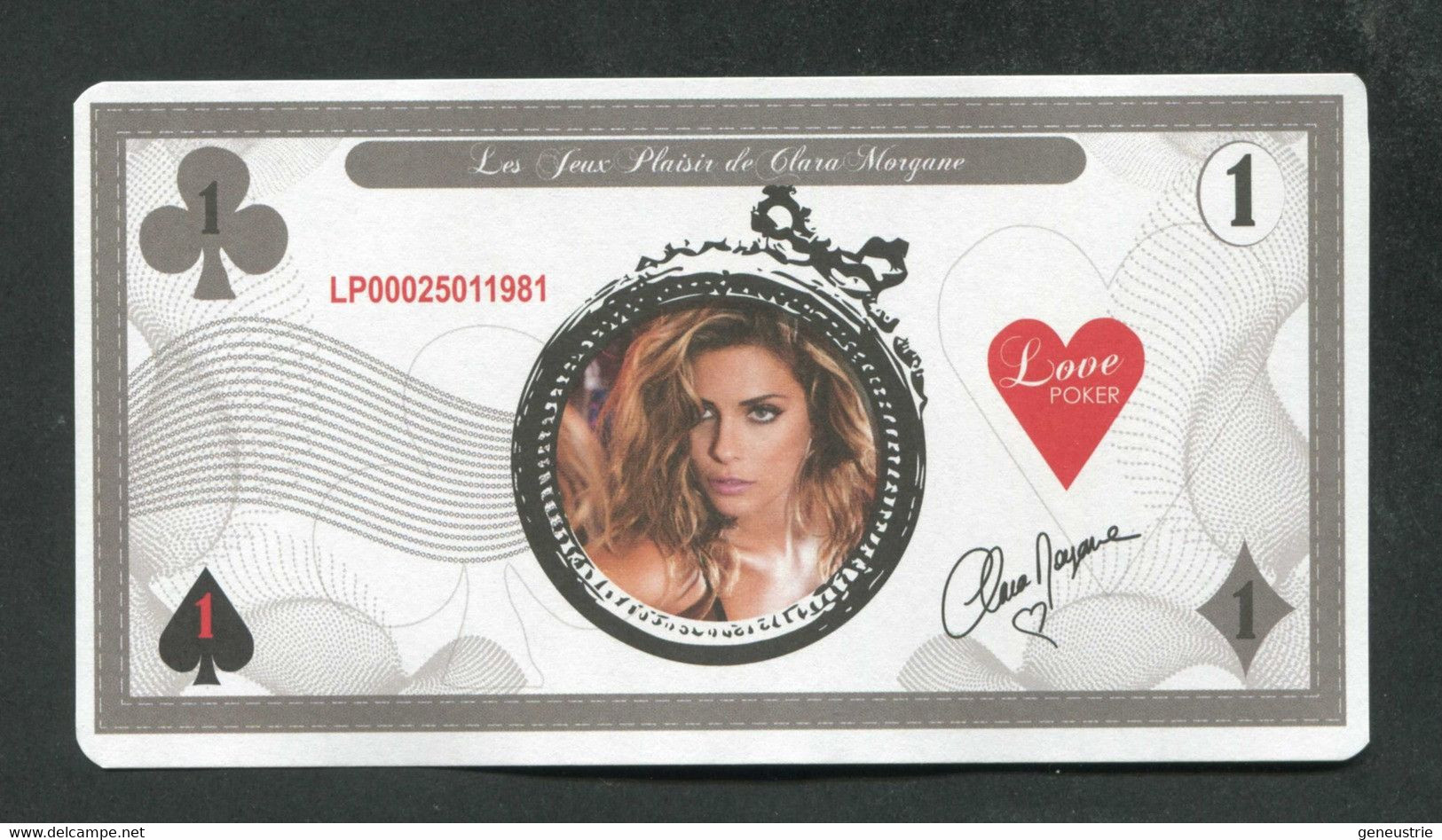 Billet De Banque Fantaisie "Les Jeux Plaisir De Clara Morgane / Love Poker" - Fiktive & Specimen