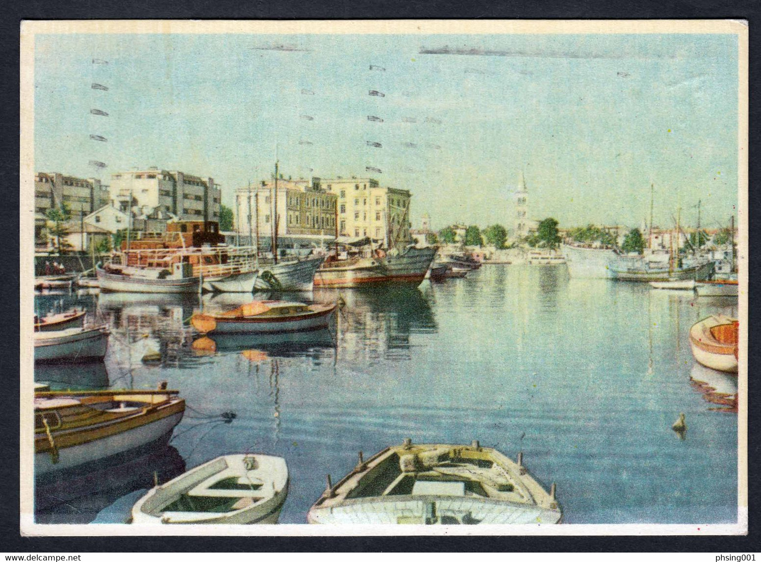 Yugoslavia 1961 PORTO Red Cross Used On Postcard Zadar Port Boats Croatia To Zrenjanin Serbia - Impuestos