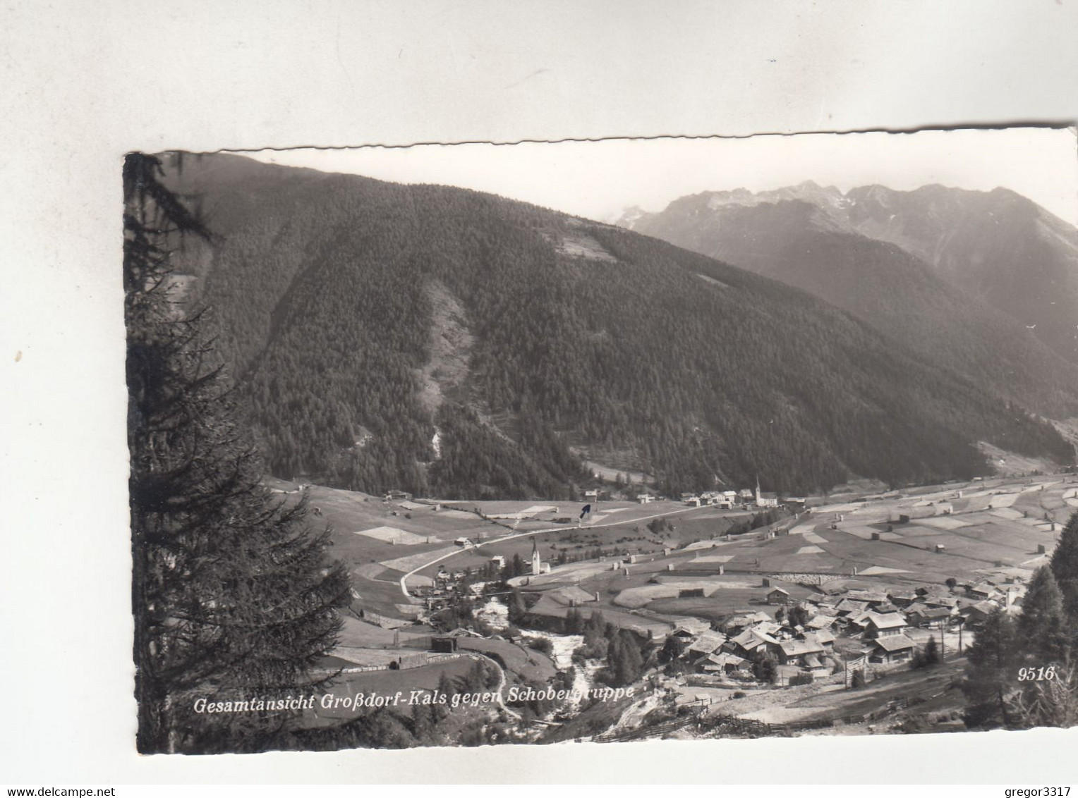 B7591) Großdorf KALS Gegen Schobergruppe - S/W Häuser Usw. ALT 1958 - Kals