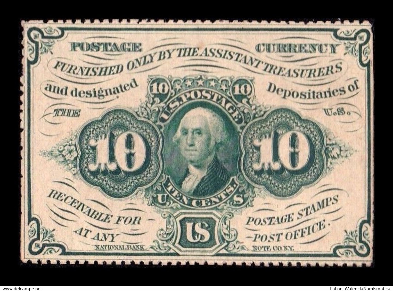 Estados Unidos United States 10 Cents George Washington 1862 Pick 98a EBC+ XF+ - 1862 : 1 Uitgave