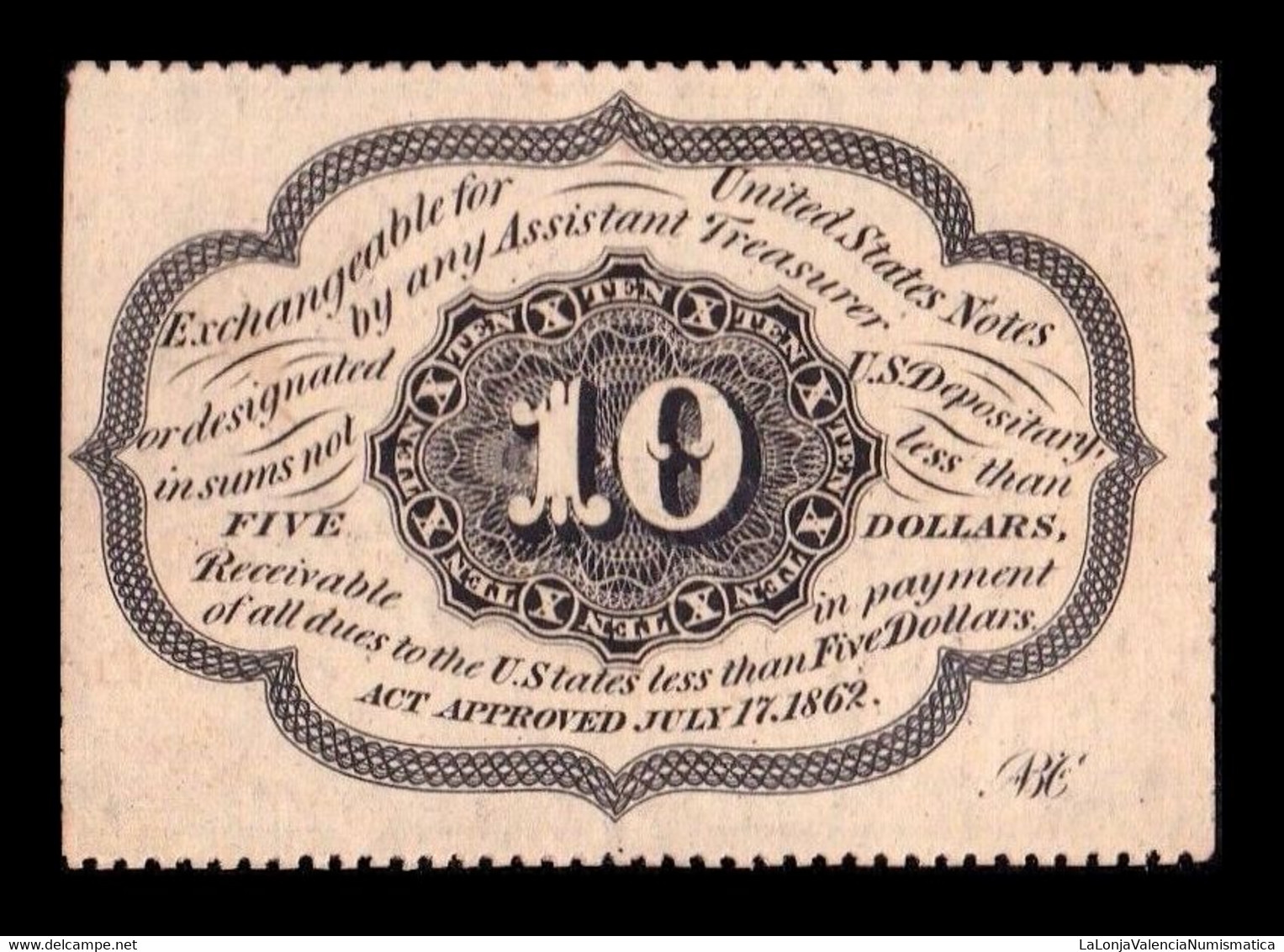 Estados Unidos United States 10 Cents George Washington 1862 Pick 98a EBC+ XF+ - 1862 : 1° Emission