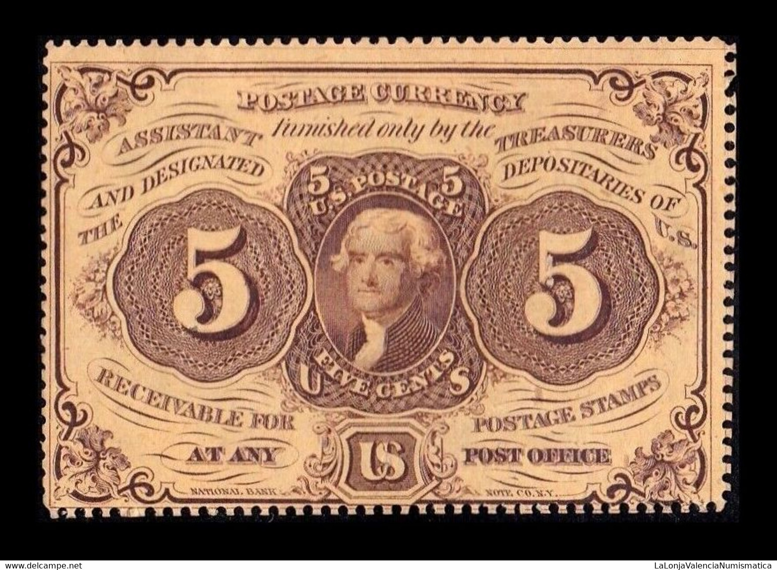 Estados Unidos United States 5 Cents George Washington 1862 Pick 97a EBC+ XF+ - 1862 : 1 Uitgave