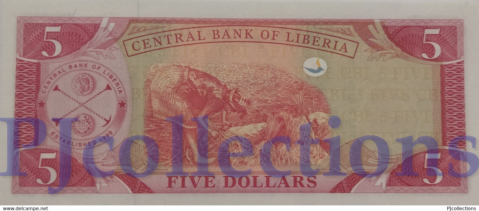 LIBERIA 5 DOLLARS 2003 PICK 26a UNC - Liberia