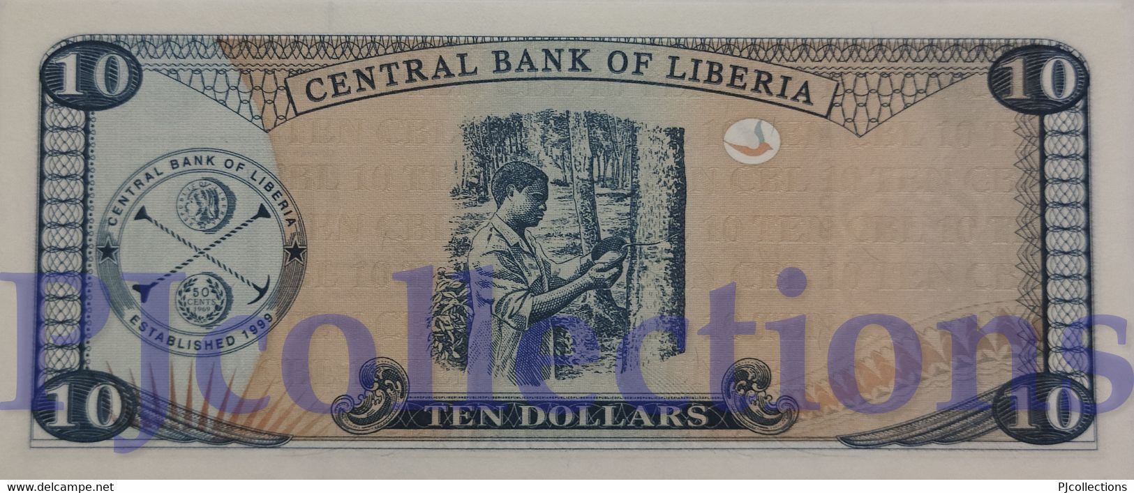 LIBERIA 10 DOLLARS 2003 PICK 27a UNC - Liberia