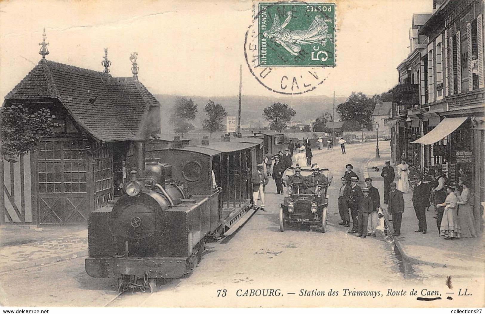 14-CABOURG- STATION DES TRAMWAYS ROUTE DE CAEN - Cabourg