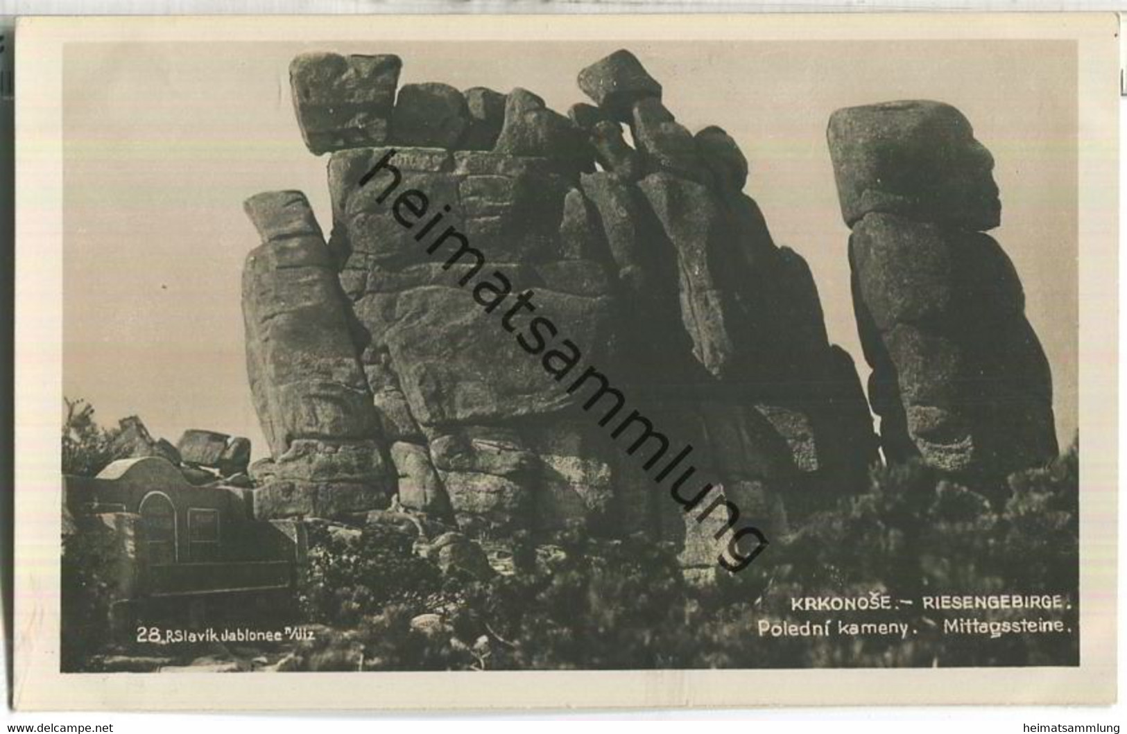 Riesengebirge - Mittagssteine - Verlag Foto Fon Praha - Foto-AK Ca. 1930 - Schlesien