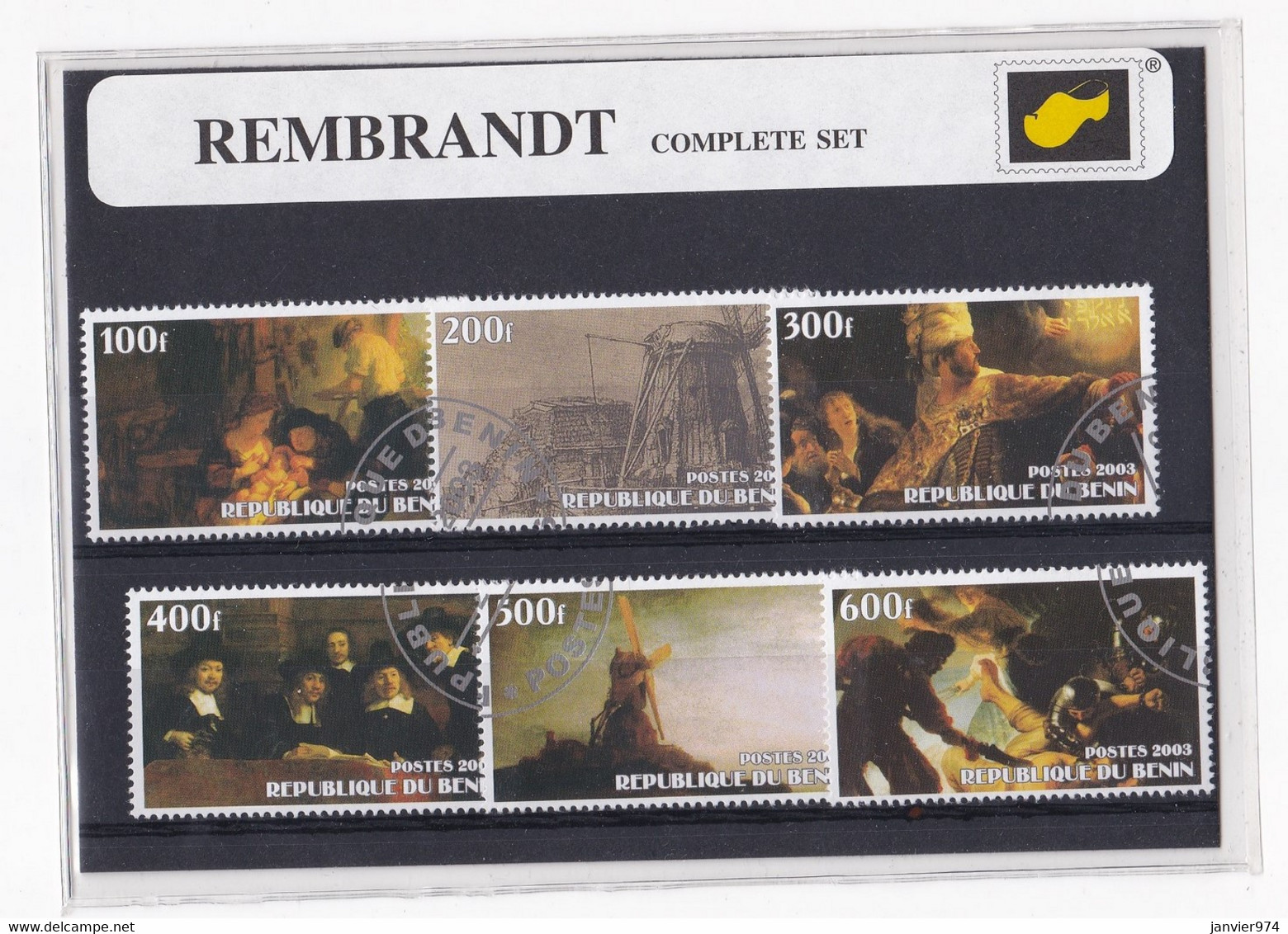 Benin 2003 La Serie Complète Rembrandt , Tableau , Sous Blister. - Benin – Dahomey (1960-...)