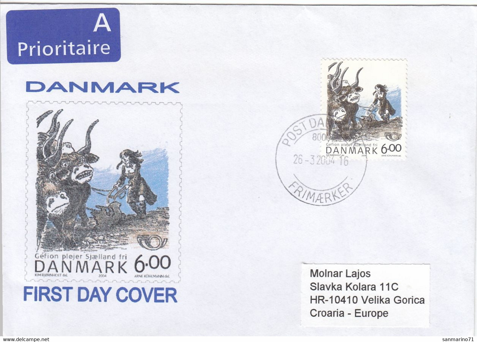 DENMARK Cover Letter 105,box M - Poste Aérienne