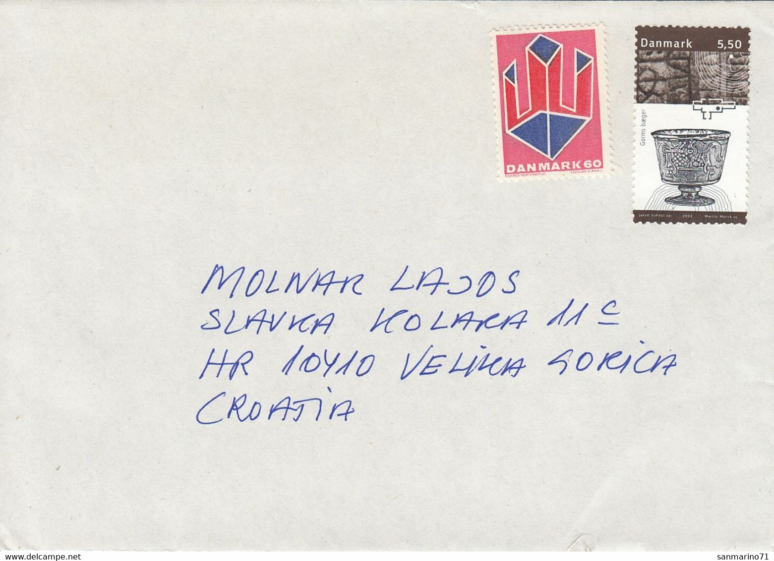 DENMARK Cover Letter 112,box M - Storia Postale