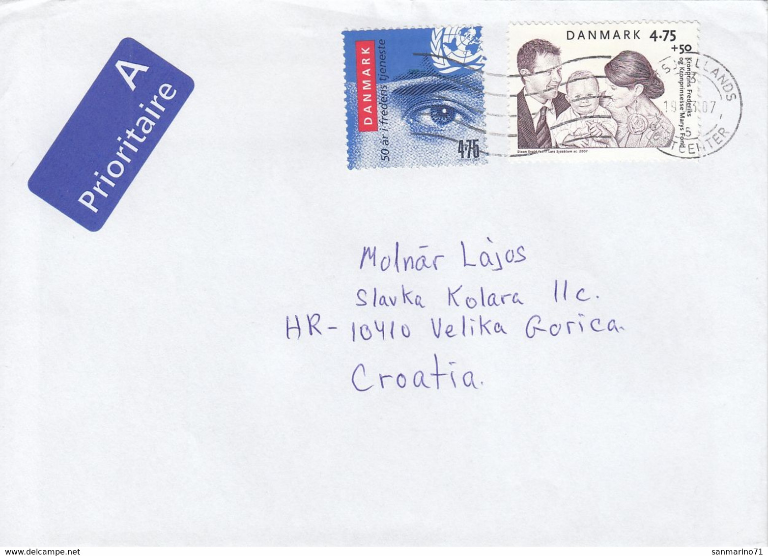 DENMARK Cover Letter 113,box M - Poste Aérienne