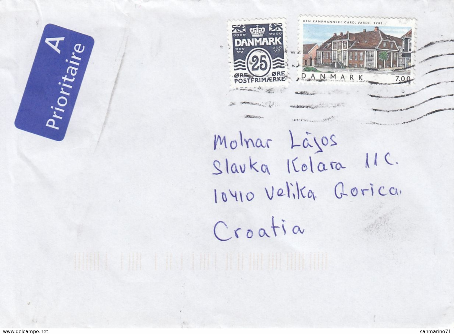 DENMARK Cover Letter 114,box M - Poste Aérienne