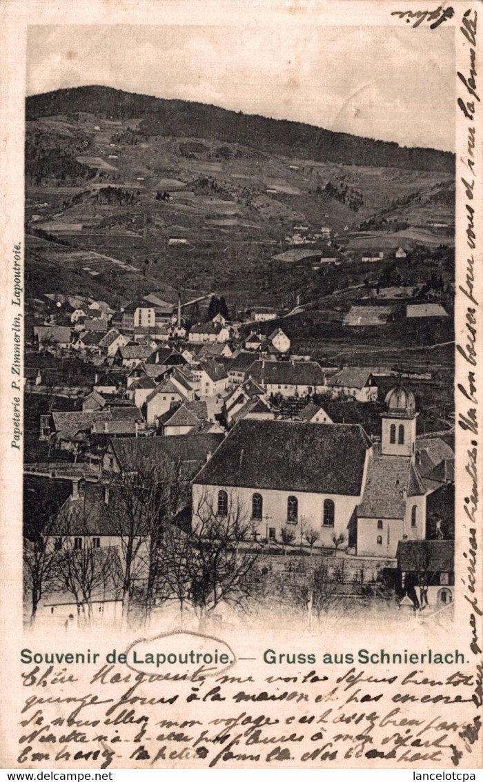 68 - SOUVENIR DE LAPOUTROIE - GRUSS AUS SCHNIERLACH - Lapoutroie