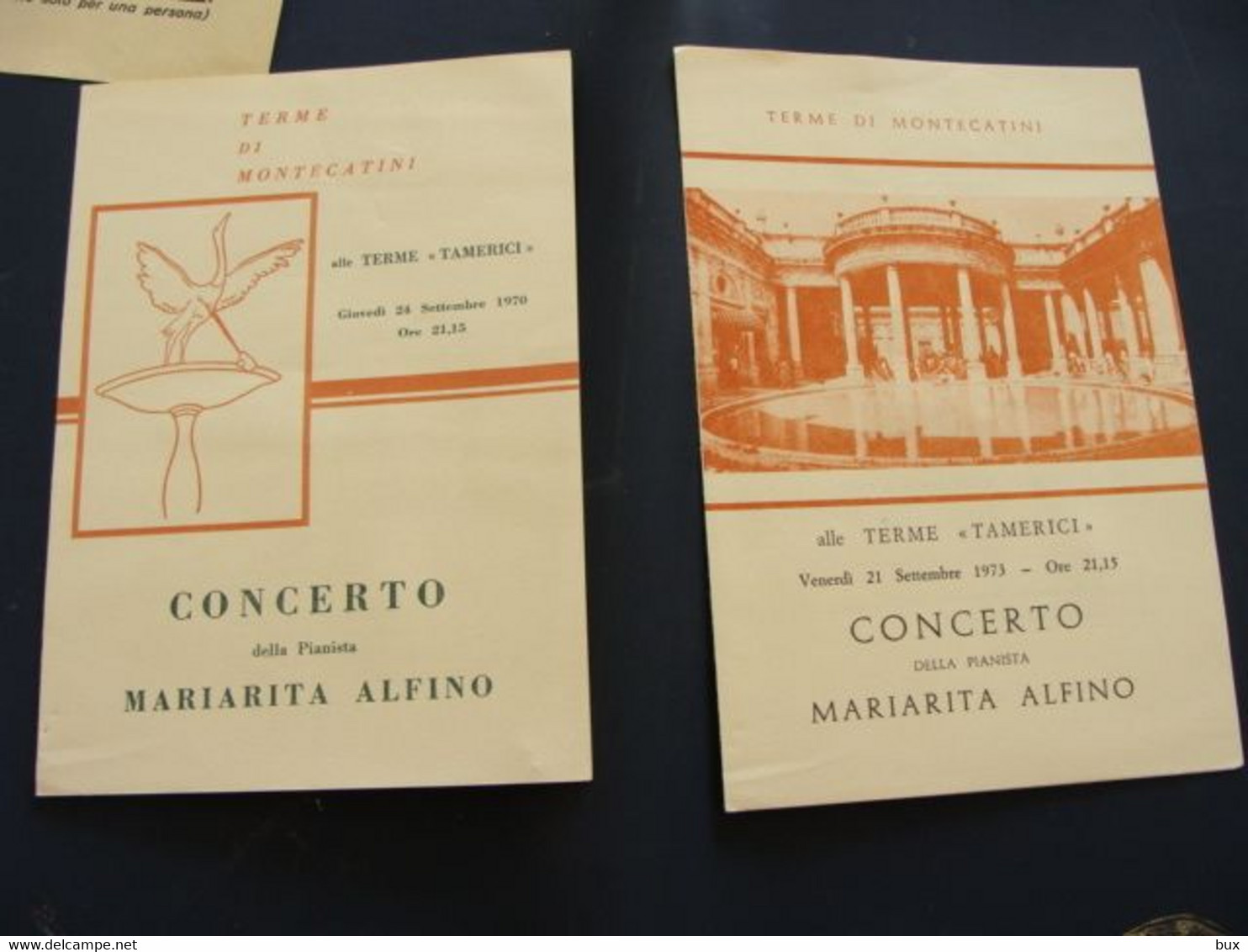 Anni 70 Mariarita Alfino Concerto Pianista Pianoforte Montecatini Alessandria New York Volanti E Programmi - Other & Unclassified