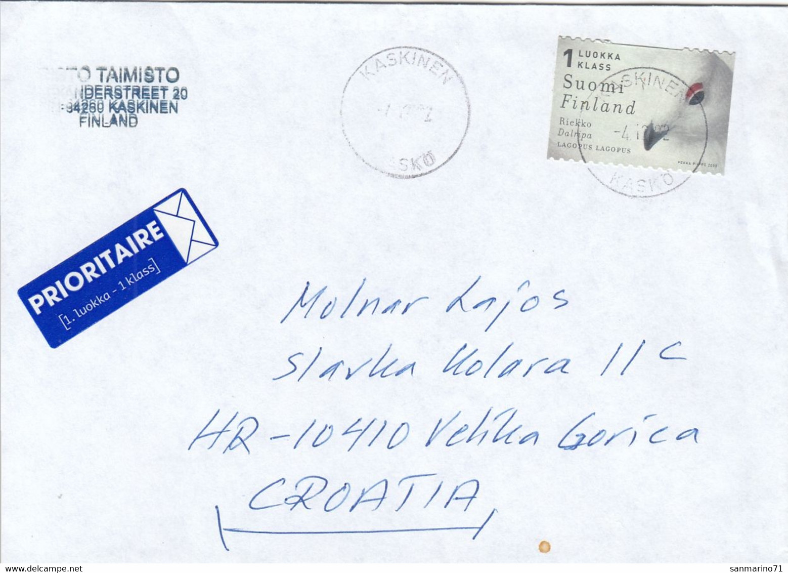 FINLAND Cover Letter 134,box M - Storia Postale