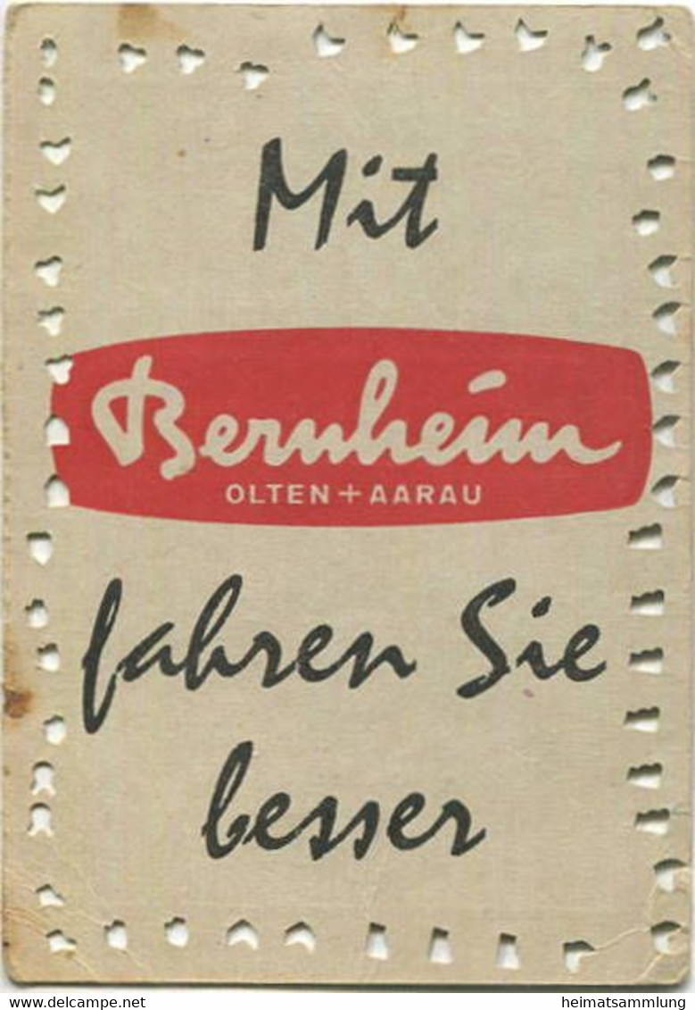 Schweiz - Stadtomnibus Olten - Inhaber-Abonnement Fahrkarte 100 Coupons Fr. 7.50 - Rückseitig Werbung Mit Bernheim Olten - Europe